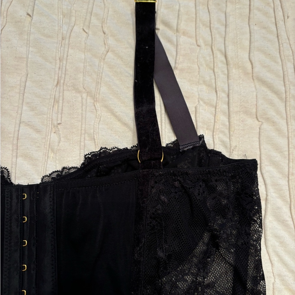 Anthropologie Lace Velvet Corset Top NWT - Picture 8 of 11